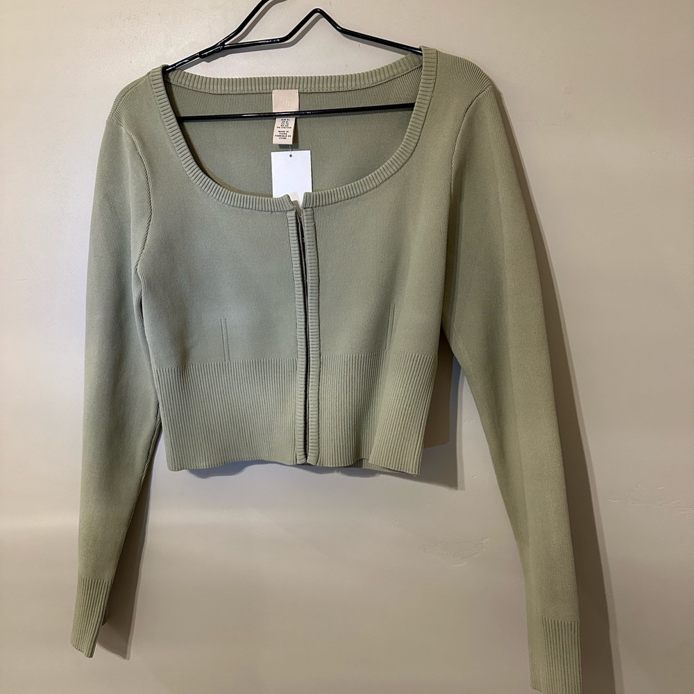 Sage Green Hook and Eye Workout Long sleeve